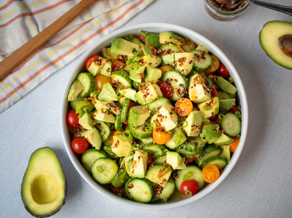 Avocado and cucumber salad